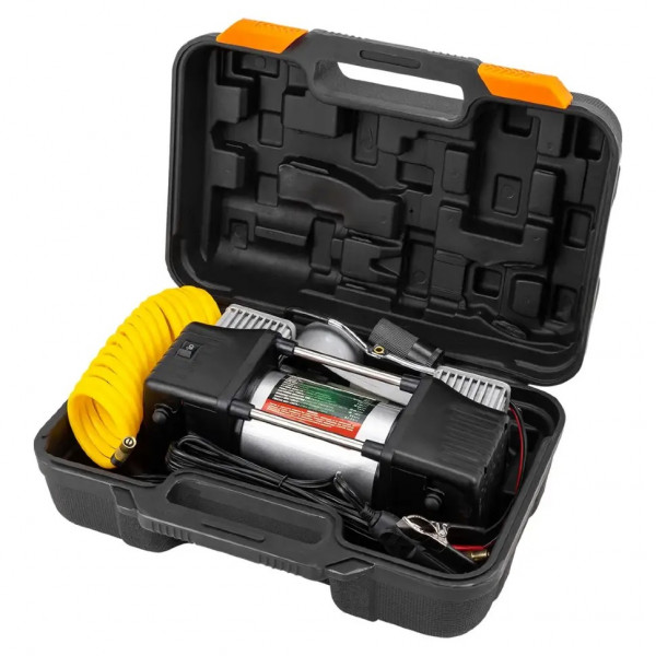 Компресор автомобільний з ліхтарем (12В, 65л/хв, 7 бар) у кейсі Rockforce RF-2014360 Компресор автомобільний з ліхтарем (12В, 65л/хв, 7 бар) у кейсі Rockforce RF-2014360