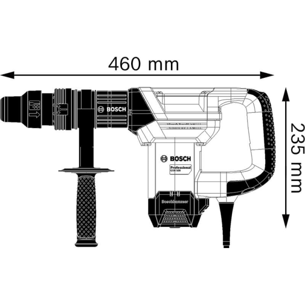 Відбійний молоток Bosch Professional GSH 500 з чемоданом, зубилом 280 мм 0611338720