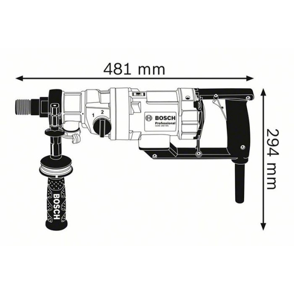 Дриль алмазного свердління Bosch Professional GDB 180 WE в чемодані 0601189800