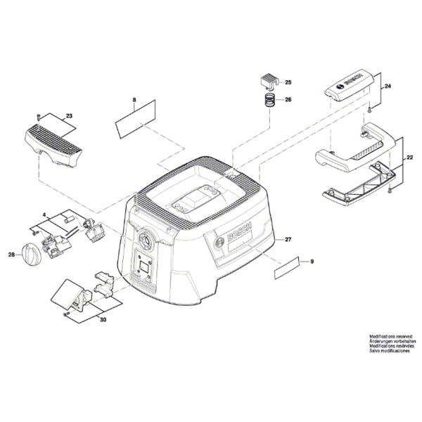 Будівельний пилосос Bosch Professional GAS 15 PS із кутовою та щілинною насадками 06019E5100