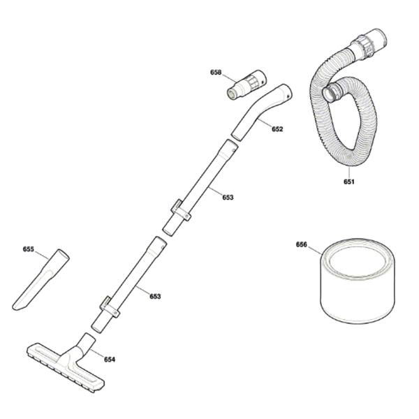 Будівельний пилосос Bosch Professional GAS 15 PS із кутовою та щілинною насадками 06019E5100