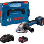 Акумуляторна кутова шліфмашина Bosch Professional GWS 18V-11 S з 2 акб GBA 18V 5 Ah та з/п GAL 1880 CV, в L-BOXX 136 06019N4002