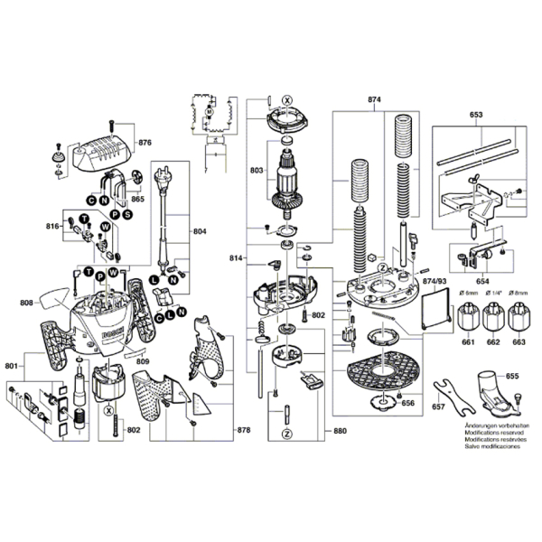 Фрезер Bosch POF 1400 ACE в чемодані з набом фрез 060326C801