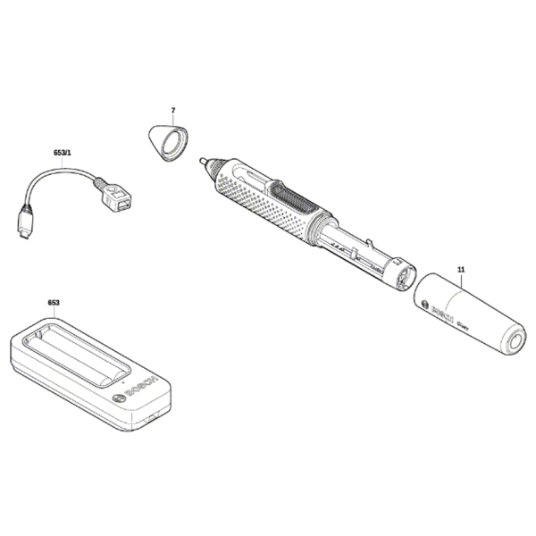 Клейова ручка Bosch Gluey 06032A2100