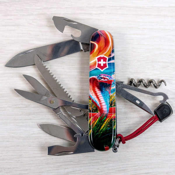 Складаний ніж Victorinox HUNTSMAN ZODIAC Барвиста кобра 1.3713.3.Z4290pk
