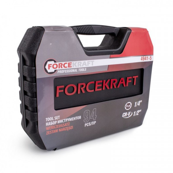 Набір інструментів 94пр. 1/2", 1/4" (6гр.) (4-32мм) FORCEKRAFT FK-4941-5
