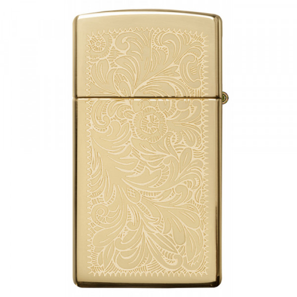 Запальничка Zippo (Зіппо) вузька VENETIAN HIGH POLISH BRASS 1652B Запальничка Zippo (Зіппо) вузька VENETIAN HIGH POLISH BRASS 1652B