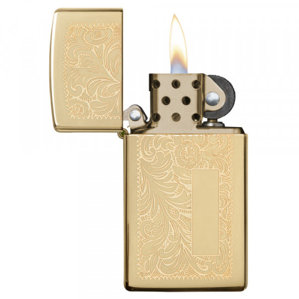 Запальничка Zippo (Зіппо) вузька VENETIAN HIGH POLISH BRASS 1652B Запальничка Zippo (Зіппо) вузька VENETIAN HIGH POLISH BRASS 1652B