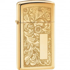Запальничка Zippo (Зіппо) вузька VENETIAN HIGH POLISH BRASS 1652B
