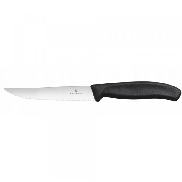 Ніж для стейка та піци Victorinox Swiss Classic 12см хвил чорн 6.7933