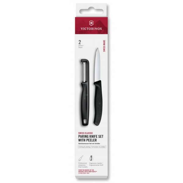 Набір для чищення овочів Victorinox Swiss Classic 2шт чорн 6.7113.21