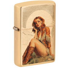Запальничка бензинова Zippo Western Pinup Design 5.65x3.81 см Різнокольоровий (46962)