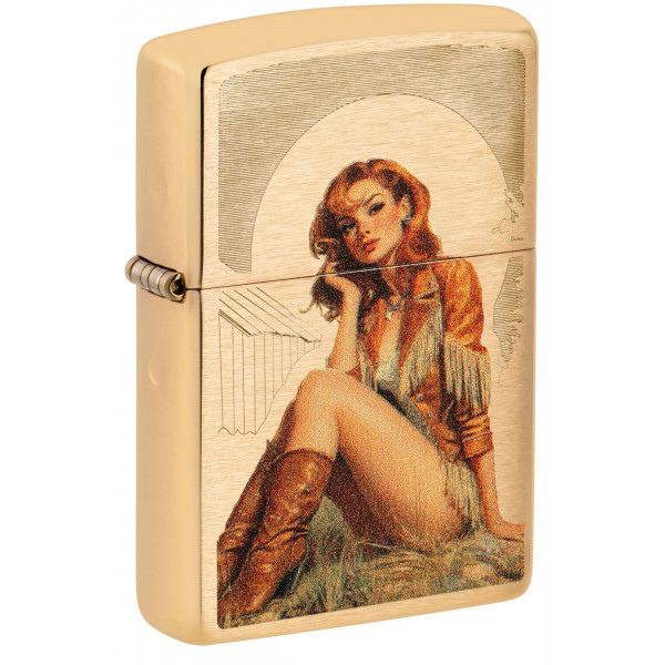 Запальничка бензинова Zippo Western Pinup Design 5.65x3.81 см Різнокольоровий (46962)