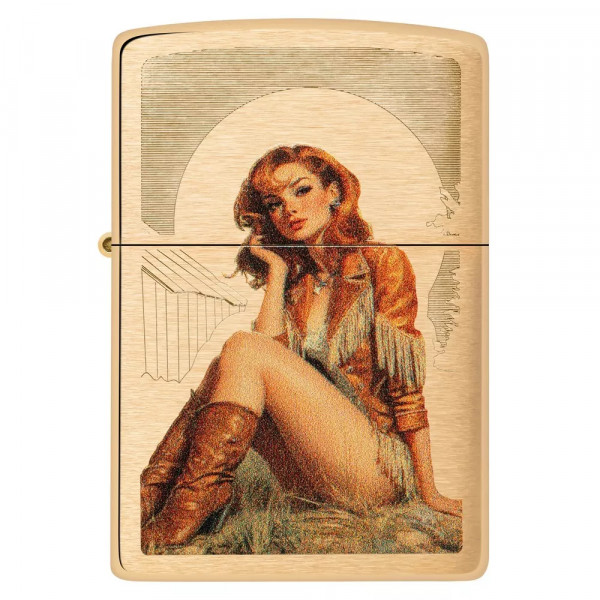 Запальничка бензинова Zippo Western Pinup Design 5.65x3.81 см Різнокольоровий (46962) Запальничка бензинова Zippo Western Pinup Design 5.65x3.81 см Різнокольоровий (46962)