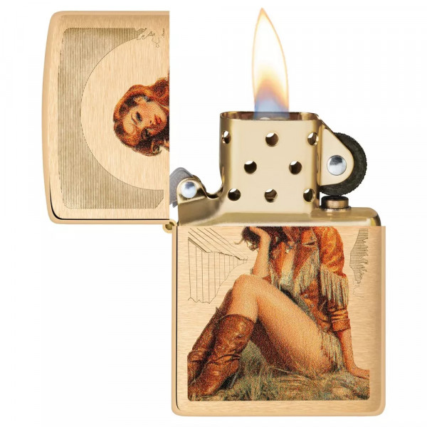 Запальничка бензинова Zippo Western Pinup Design 5.65x3.81 см Різнокольоровий (46962) Запальничка бензинова Zippo Western Pinup Design 5.65x3.81 см Різнокольоровий (46962)