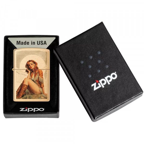 Запальничка бензинова Zippo Western Pinup Design 5.65x3.81 см Різнокольоровий (46962) Запальничка бензинова Zippo Western Pinup Design 5.65x3.81 см Різнокольоровий (46962)