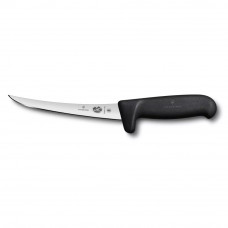 Ніж кухонний обвалювальний 15 см Victorinox Fibrox Boning Safety Grip S вигнуте вузьке лезо гладка кромка Чорний (5.6603.15M)