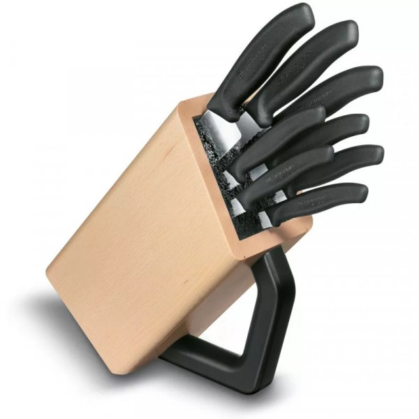 Підставка для кухонних ножів до 8 шт Victorinox Cutlery Block велика букова h 257 мм Коричнева (7.7043.0) Підставка для кухонних ножів до 8 шт Victorinox Cutlery Block велика букова h 257 мм Коричнева (7.7043.0)