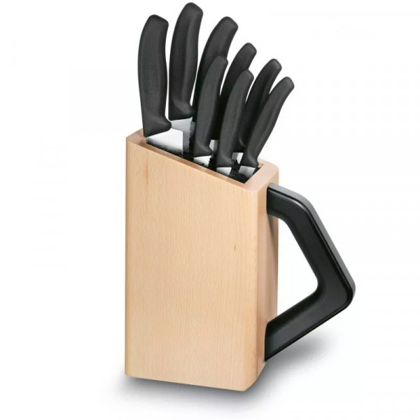 Підставка для кухонних ножів до 8 шт Victorinox Cutlery Block велика букова h 257 мм Коричнева (7.7043.0) Підставка для кухонних ножів до 8 шт Victorinox Cutlery Block велика букова h 257 мм Коричнева (7.7043.0)