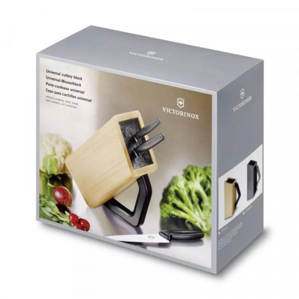 Підставка для кухонних ножів до 8 шт Victorinox Cutlery Block велика букова h 257 мм Коричнева (7.7043.0) Підставка для кухонних ножів до 8 шт Victorinox Cutlery Block велика букова h 257 мм Коричнева (7.7043.0)