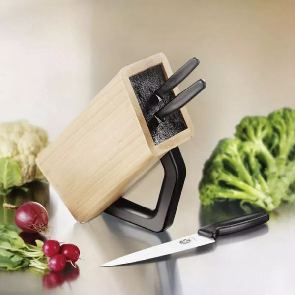 Підставка для кухонних ножів до 8 шт Victorinox Cutlery Block велика букова h 257 мм Коричнева (7.7043.0) Підставка для кухонних ножів до 8 шт Victorinox Cutlery Block велика букова h 257 мм Коричнева (7.7043.0)