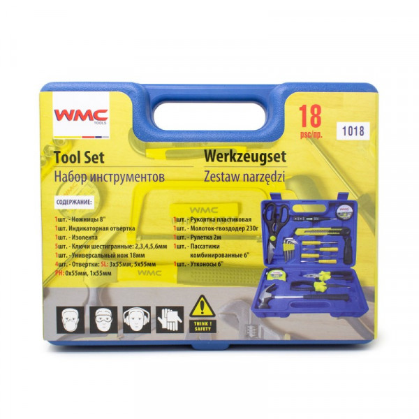 Набір інструментів 18 предметів WMC TOOLS WT-1018