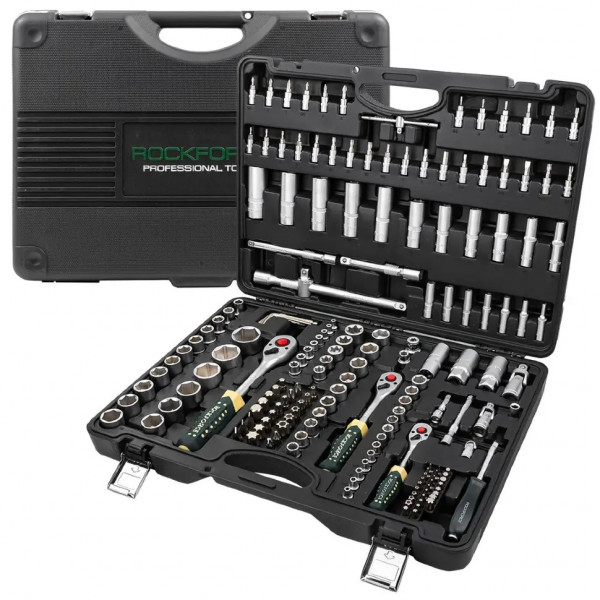 Набір інструментів 179 предметів, 1/4", 3/8", 1/2" Rockforce RF-41793-5