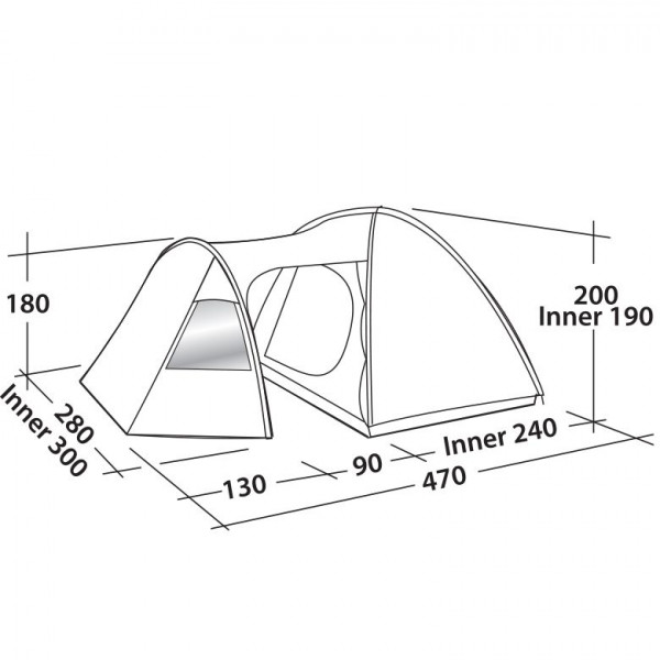 Намет п'ятимісний Easy Camp Eclipse 500 Rustic Green (120387) (928899)