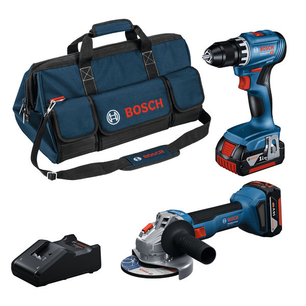 PRO Набір інструментів BOSCH 18V GSR + GWS + 2x4.0Ah + GAL(0615A5007N)