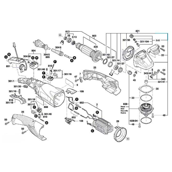 Кутова шліфмашина Bosch Professional GWS 18-125 SL з регулюванням 06017A3200