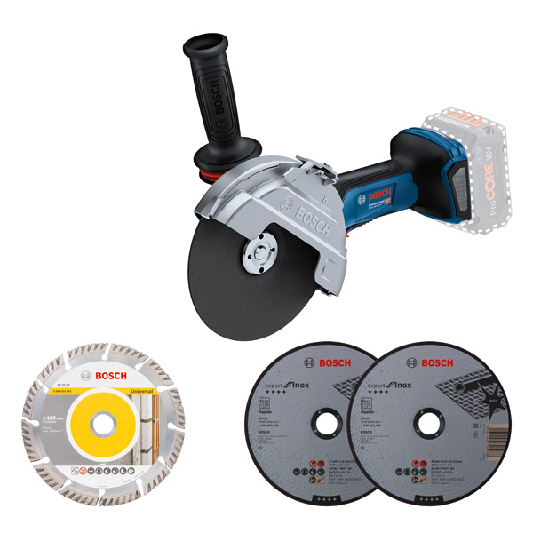 Акумуляторна кутова шліфувальна машина BOSCH SOLO без АК і ЗП GWS 18V-180 P(06019H6L01)