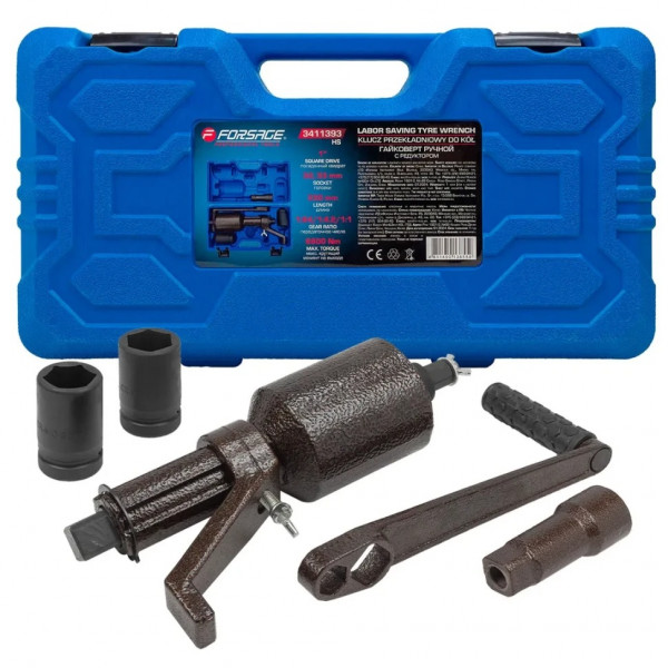 Гайковерт ручний з редуктором 6800Нм, 1:1/1:4.2/1:64 Forsage F-3411393 HS (Код: F-60014) Гайковерт ручний з редуктором 6800Нм, 1:1/1:4.2/1:64 Forsage F-3411393 HS (Код: F-60014)