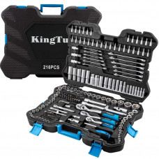 Набір інструментів 216пр. 1/4'', 3/8'', 1/2'' (6гр.) KingTul KT-38841 EURO