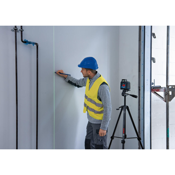 Лазерний нівелір Bosch Professional GLL 2-20 G із тримачем, стельовим кріпленням і 4 батарейками