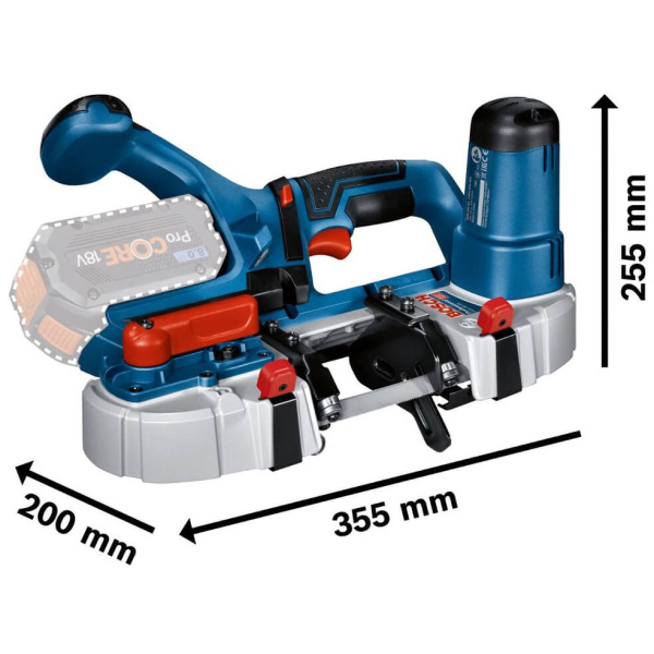 Акумуляторна стрічкова пила Bosch Professional GCB 18V-63 без акб і з/п 06012A0400