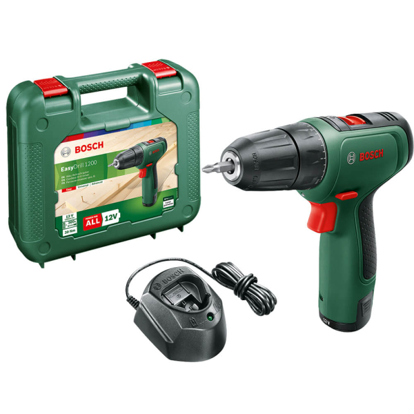 Акумуляторний дриль-шурупокрут Bosch EasyDrill 1200 в чемодані з 1 акб PBA 12V 1,5Ah O-A та з/п GAL 1210 CV 06039D3006