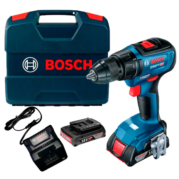 Безщітковий акумуляторний дриль-шурупокрут Bosch Professional GSR 18V-50 в L-Case з 2 акб 2 Ah та з/п GAL 18V-20 06019H5000