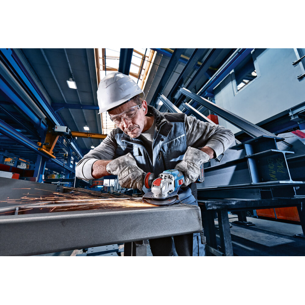 Акумуляторна безщіткова болгарка Bosch Professional GWX 18V-15 SC з регулюванням в L-Boxx 136 з 2 акб 18V 8.0Ah, з/п GAL 18V-160 06019H6501