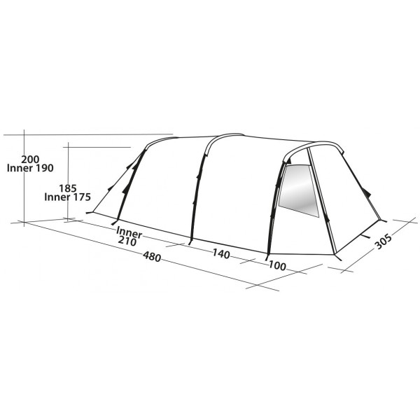 Намет п'ятимісний Easy Camp Huntsville 500 Green/Grey (120407) (929577)