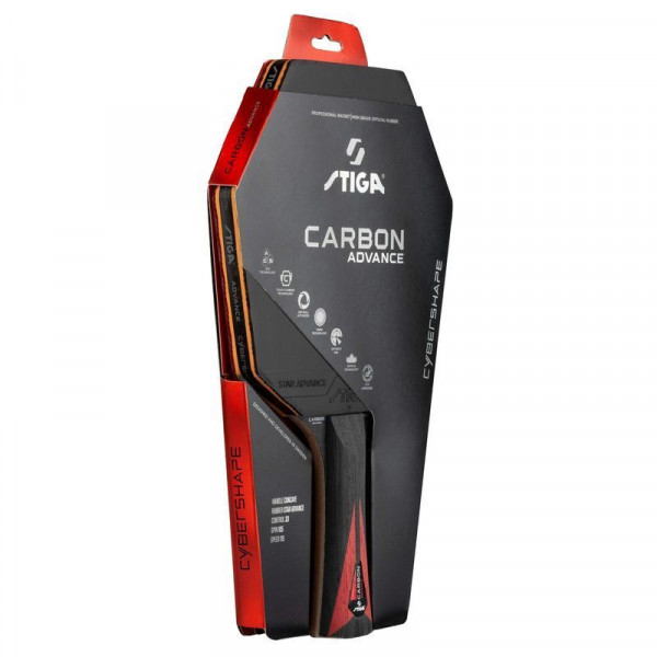 Ракетка для настільного тенісу Stiga Carbon Advance Cybershape FL (1215-1101-35) 932356 Ракетка для настільного тенісу Stiga Carbon Advance Cybershape FL (1215-1101-35) 932356
