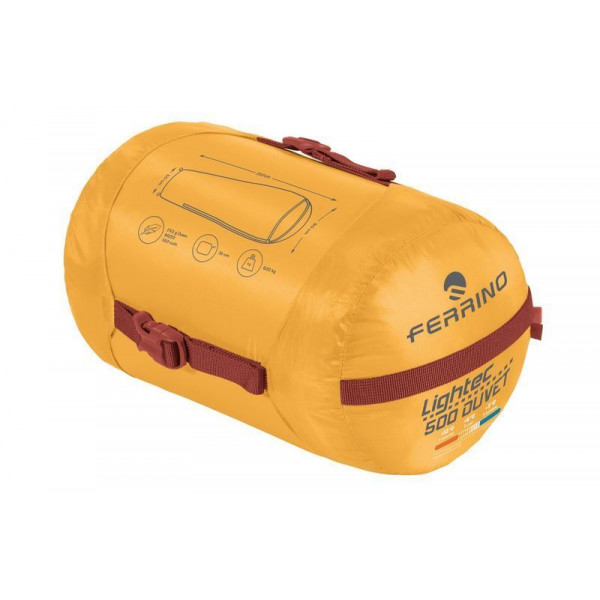 Спальний мішок Ferrino Lightec 500 Duvet RDS Down +8°C Artisan Gold (86699QGG) 932326