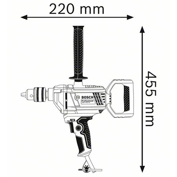 Дриль-міксер Bosch Professional GBM 1600 RE 06011B0000