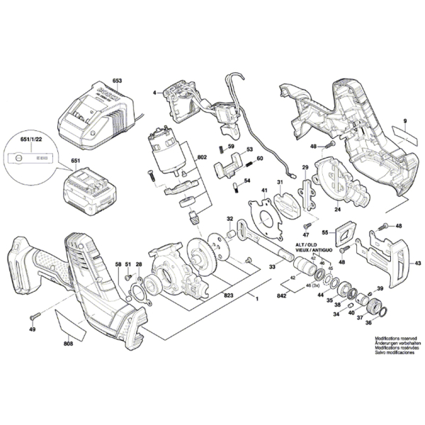Акумуляторна ножівка Bosch Professional GSA 18 V-LI C без акб та з/п 06016A5001