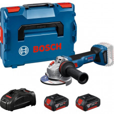 Акумуляторна кутова шліфмашина Bosch Professional GWS 18V-11 з 2 акб GBA 18V 5 Ah та з/п GAL 1880 CV, в L-BOXX 136 06019N4103