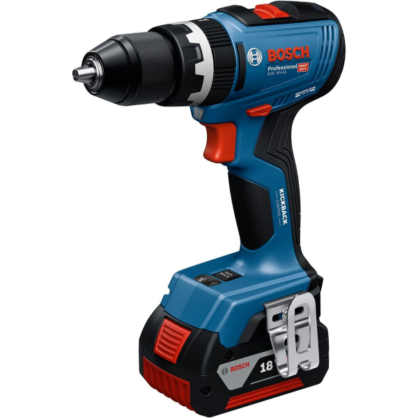 Акумуляторний ударний дриль-шурупокрут Bosch GSB 18V-65 Professional з 2 акб GBA 18V 5 Ah і з/п GAL 18V-40, в L-BOXX 136N 06019N3303