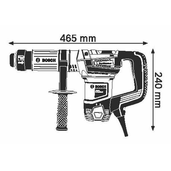 Відбійний молоток Bosch Professional GSH 501 SDS-Max в чемодані з пикоподібним зубилом 0611337020
