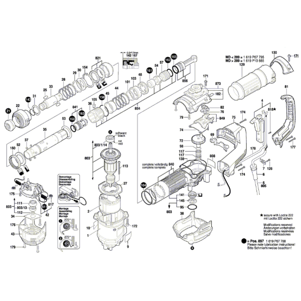 Відбійний молоток Bosch Professional GSH 501 SDS-Max в чемодані з пикоподібним зубилом 0611337020