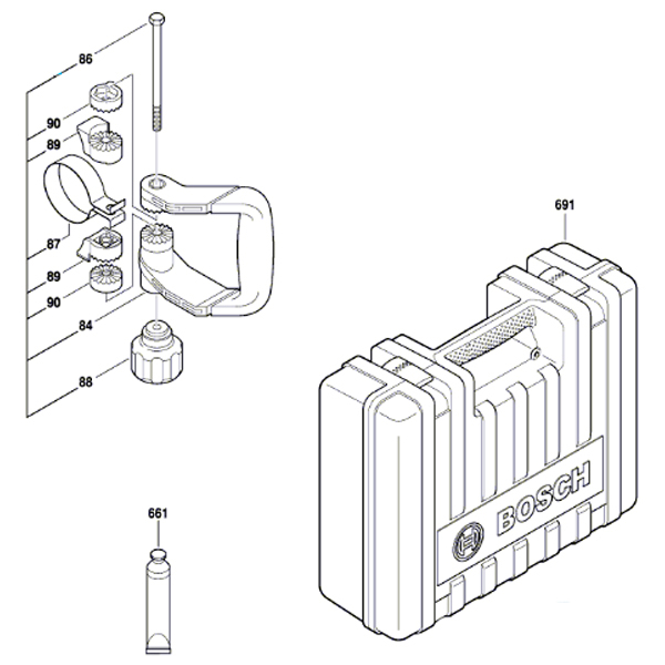 Відбійний молоток Bosch Professional GSH 501 SDS-Max в чемодані з пикоподібним зубилом 0611337020