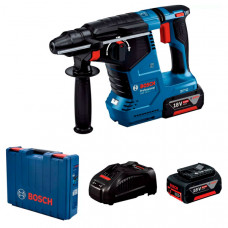 Акумуляторний перфоратор Bosch GBH 187-LI Professional в чемодані з 2 акб GBA 18V 5Ah та з/п GAL 1880 CV 0611923021