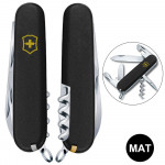 Швейцарський складаний ніж Victorinox SPARTAN MAT чорний матовий лак з жовт.лого 1.3603.3.M0008p